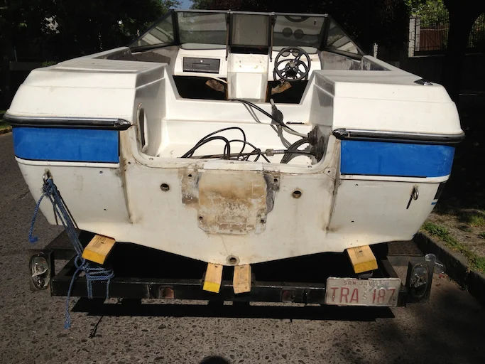 Reparación espejo lancha deportiva Sepúlveda